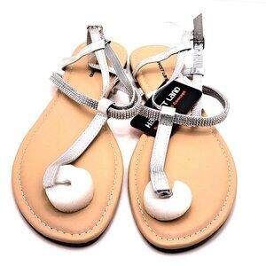 Womens Dressy Sandals Sparkle T Strap _ Size 11